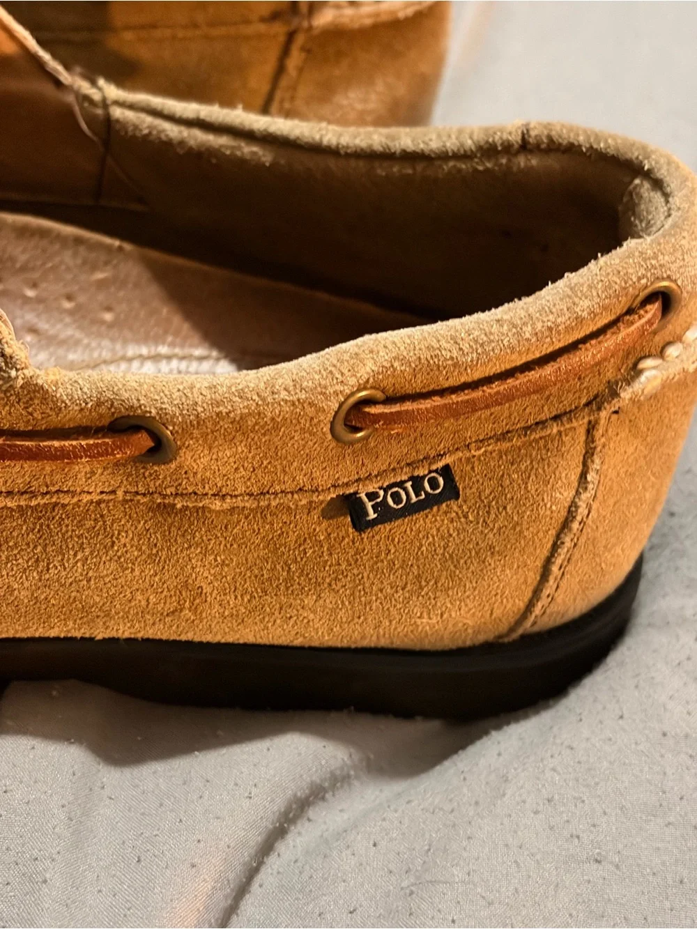 Polo Ralph Lauren Men's Suede Boat Shoes in Tan